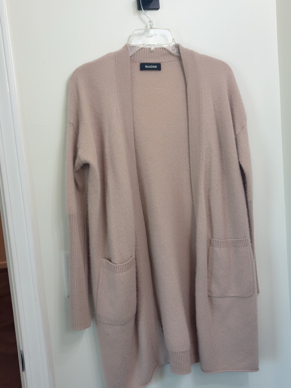 NAADAM Dusty Blush pink Open-Front cozy Cardigan